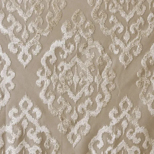 Miniatura 4 de Sun Smart Mirage - Cortina opaca para ventana (100 % de eliminación de luz), tela tejida de estilo jacquard, patrón damasco, con ojales, 50 x 84