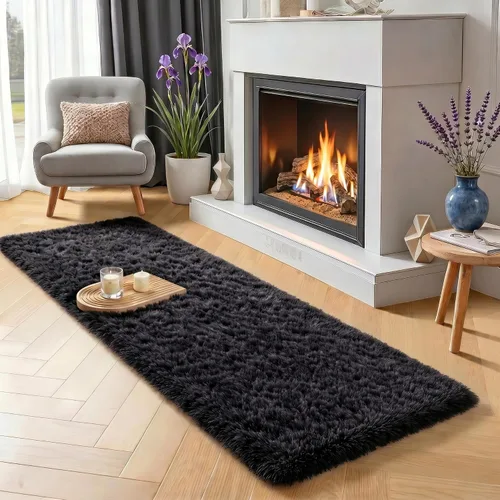 Miniatura 67 de PAGISOFE Alfombras grises lavables para sala de estar, dormitorio, alfombra de 5 x 8 pies, alfombra de felpa suave y esponjosa para dormitorio, 2