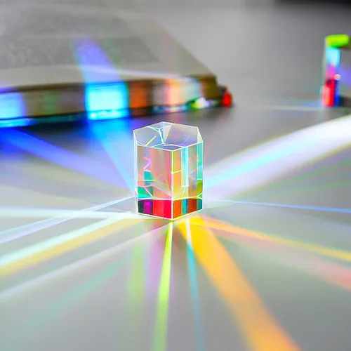 Miniatura 6 de HDCRYSTALGIFTS Prisma de dispersión RGB poliedro de vidrio óptico