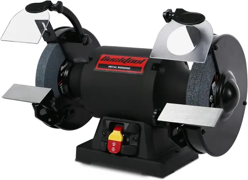 Miniatura 11 de BUCKTOOL Amoladora de banco de doble velocidad de 8 pulgadas y pulidor, amoladora de banco profesional de alta y baja velocidad con base de hierro