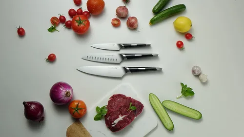 Miniatura 9 de linoroso Cuchillo de chef de cocina ultra afilado, cuchillo de cocina alemán de alto carbono forjado de precisión de 7 pulgadas, cuchillo de corte