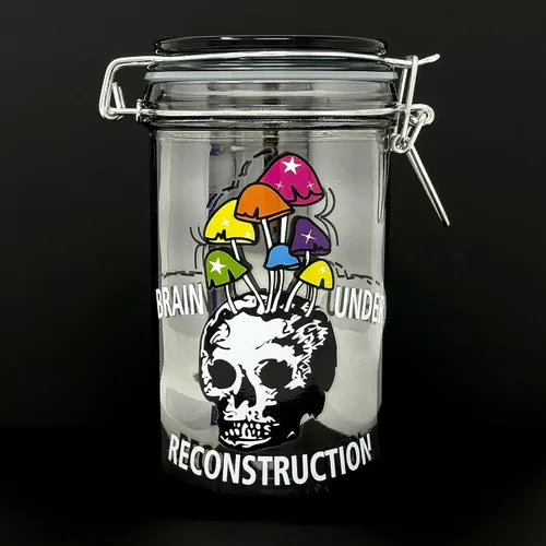 Miniatura 3 de Tarro de vidrio de 6" con tapa de sujeción (cerebro bajo reconstrucción)