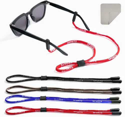 Miniatura 8 de BILIONE Correa para gafas, soportes deportivos para gafas alrededor del cuello para hombres y mujeres, cadena de cordón para lentes de sol