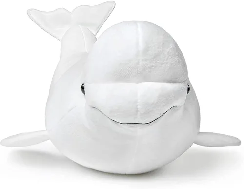 FRANKIEZHOU Beluga - Peluche de ballena, juguete suave realista de 15.7 pulgadas, animal de peluche de criatura marina, juguetes de peluche, regalos