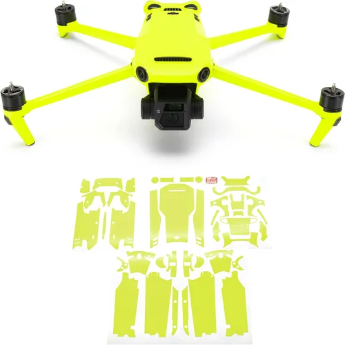 WRAPGRADE Adhesivos de piel completa para DJI Mavic 3 / Mavic 3 Classic (amarillo neón)