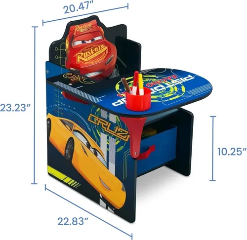Miniatura 6 de Delta Children - Escritorio con silla y compartimento de almacenamiento, Cars Disney/Pixar