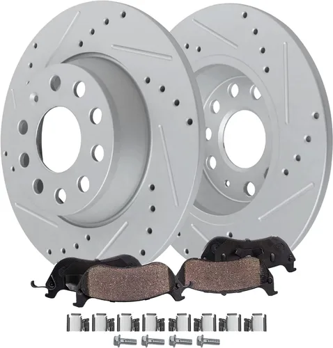 Miniatura 12 de Detroit Axle - Zapatas de freno traseras para Chrysler PT Cruiser 04-09, reemplazo de zapatas de freno semimetálicas 2004 2005 2006 2007 2008 2009