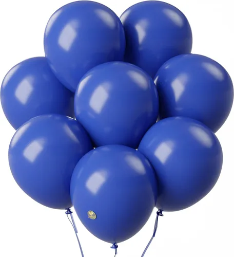 Miniatura 32 de AFTERLOON® - Globos de látex de goma natural de alta calidad, 50 unidades, color azul claro de 10 pulgadas, color mate, duradero, grueso, extra