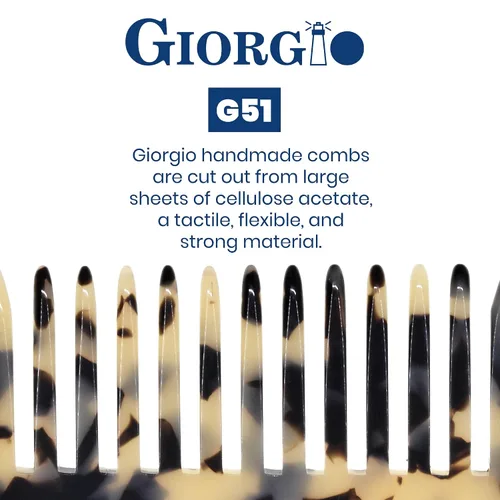 Miniatura 5 de Giorgio G51 TW Pequeño Peine de Viaje en Bolsillo para Desenredar el Cabello, Peine de Bolsillo de Dientes Anchos para Cabello Grueso, Rizado