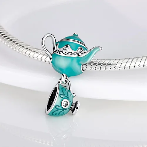 Miniatura 14 de MULA - Dijes de plata de ley 925 para pulseras y collares, colgantes de letras para la familia, cuentas de viaje en avión, dijes de árbol