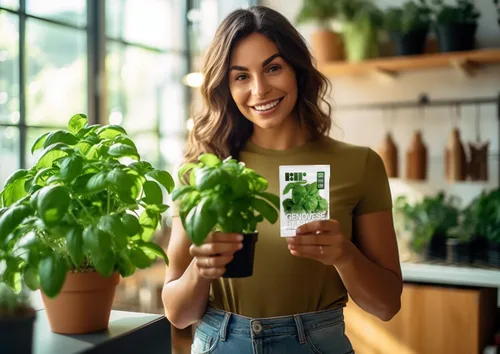 Miniatura 3 de Semillas de Albahaca Genovesa para Plantar - Reliquia No-GMO Cultivadas en EE.UU. - 150+ Semillas - Semillas de Albahaca Dulce Premium