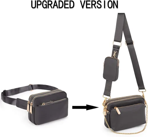Miniatura 6 de UTO Small Crossbody Bags for Women 3 in 1 Trendy Belt Purse Fashion Designer Mini Cute Sling Fanny Chest Pack
