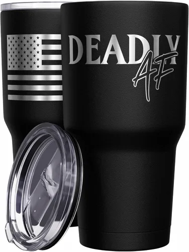 Miniatura 35 de We The People Holsters - Momma Bear - Vaso de café - Taza de viaje de café con bandera americana - Vaso grabado - Vaso termo doble - 30 onzas
