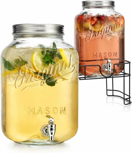 Miniatura 13 de Jarra acrílica (72 onzas), plástico transparente, jarra de agua con tapa, inastillable, jarra transparente sin BPA, ideal para sangría, limonada