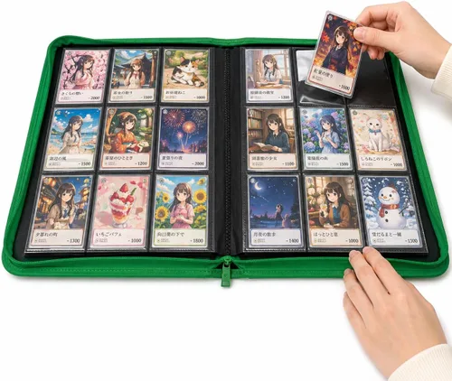 Miniatura 4 de Ultra PRO - Carpeta PRO-Binder con 9 bolsillos con cremallera (verde): Protege hasta 360 tarjetas coleccionables intercambiables, tarjetas