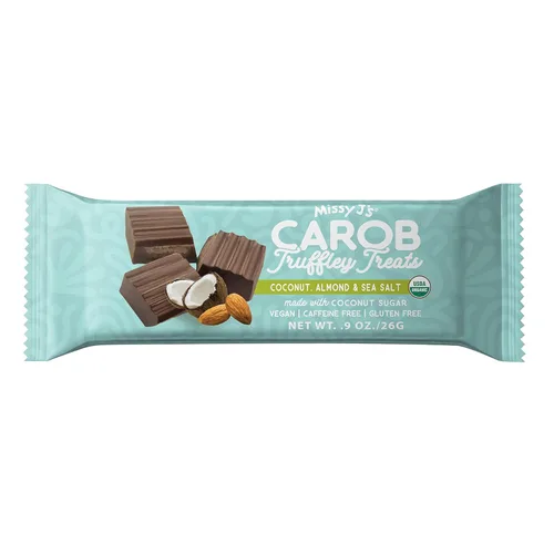 Miniatura 9 de Missy J's Trufa de algarroba de coco y almendra de 1.38 onzas, paquete de 3 unidades, algarroba hecha con azúcar de coco, vegano sin gluten