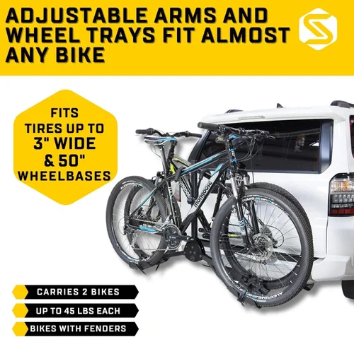 Miniatura 4 de Saris All Star 2 - Soporte para enganche de bicicleta con plataforma segura y fácil de cargar, brazos ajustables, enganche universal, bandejas