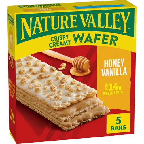 Miniatura 6 de Nature Valley Barras de Waffle Cremosas y Crujientes, Arándano, Grano Entero, 5 Barras, 6.5 oz