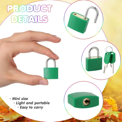 Miniatura 3 de Photect Candados de metal para maleta con llaves, candados de metal, multicolor, para equipaje pequeño, para escuela, gimnasio, aula, hogar, mochila