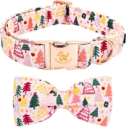 Miniatura 9 de Elegante collar para perro con moño Floral Vintage, cómoda pajarita para perro, collar de perro con lazo Collar ajustable para perros pequeños