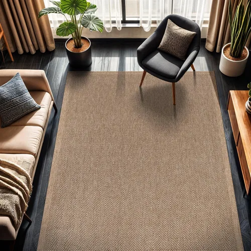 Miniatura 70 de CAMILSON Easy Alfombra de yute, 2 x 3 pulgadas, interiores y exteriores, fibra gris oscuro, para sala de estar, patio y cocina, diseño tejido