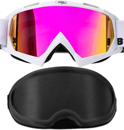 Miniatura 10 de Gafas para Dirt Bike con Estuche - Gafas de Seguridad para Motocicleta Motocross ATV Carreras, Mejores Regalos de Navidad para Hombres Jóvenes