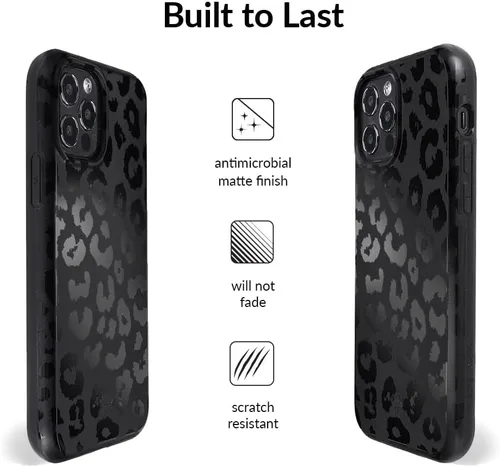 Miniatura 5 de VELVET CAVIAR Funda para iPhone 14 Pro Max con estampado de leopardo y guepardo negro, compatible con MagSafe, probada en caídas de 10 pies Leopardo