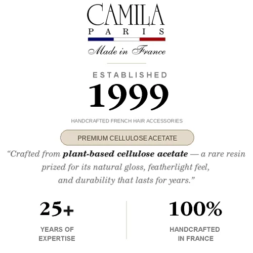 Miniatura 9 de Camila Paris CP2332/2 Peine lateral francés hecho a mano ónix, pequeño trenzado decorativo para el cabello, clips de sujeción fuerte para mujeres