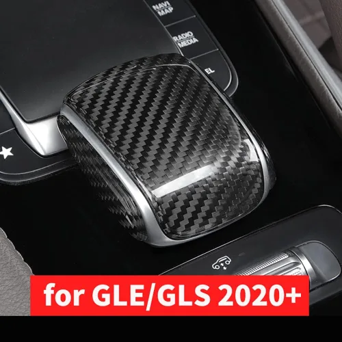 Miniatura 3 de Marco de panel de cambio de marchas de fibra de carbono real para consola central de automóvil, cubierta protectora para Mercedes Benz GLE W167 GLE