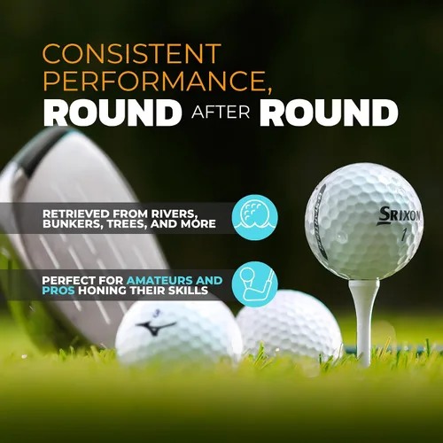 Miniatura 6 de ZUSSET 100% Recycled Golf Balls - Handpicked & Assorted HIT Away Used Golf Ball Bag - Ready to Play - Ideal for Driving Range Practice & Course