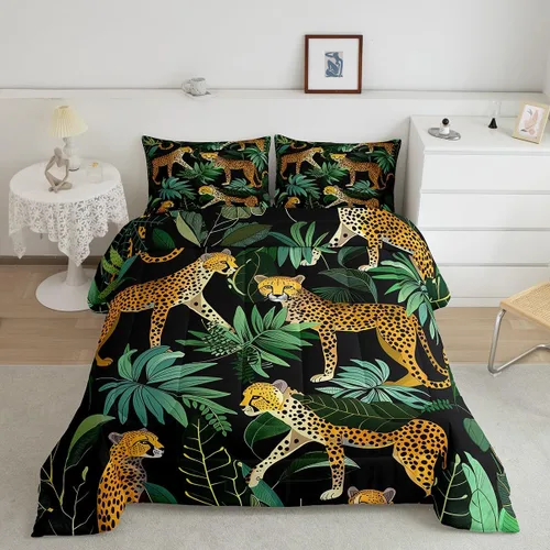 Miniatura 36 de Juego de ropa de cama de hurón tamaño individual para niños, diseño de dibujos animados de hurones para niños, bonito edredón acolchado de animales