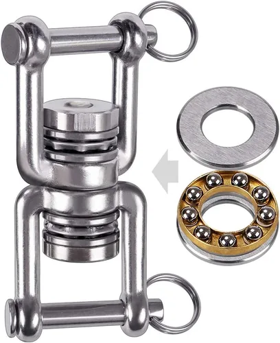 Miniatura 9 de BeneLabel Columpio giratorio con 2 rodamientos, rotación de 360°, capacidad de 770 libras, dispositivo de rotación más seguro, accesorio colgante
