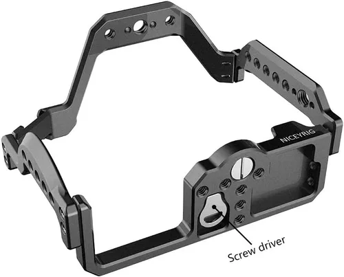 Miniatura 7 de NICEYRIG Jaula para Panasonic Lumix G95 G85, jaula de cámara de ajuste de forma con riel NATO Cold Shoe - 407