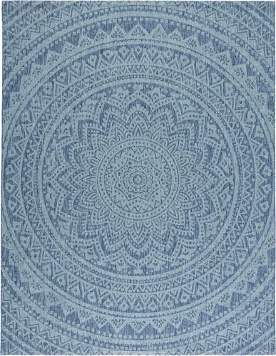 Miniatura 59 de SAFAVIEH Alfombra lavable para exteriores, colección Courtyard - Pasillo de 2.3 x 8 pies, color beige claro y marrón claro, no desprende pelusa
