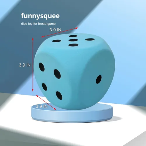 Miniatura 2 de Juguete grande de bola antiestrés de 3.9 pulgadas, dados de espuma de poliuretano, juguetes de mesa para niños, para obtener tus números de la suerte