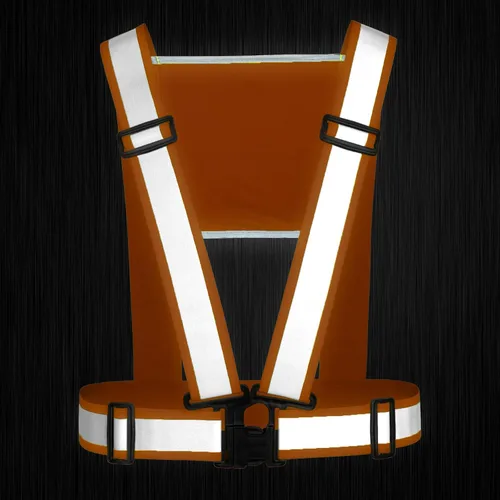 Miniatura 3 de Chaleco de seguridad personalizado, correas reflectantes de alta visibilidad, unisex, ligero, ajustable, para correr, construcción