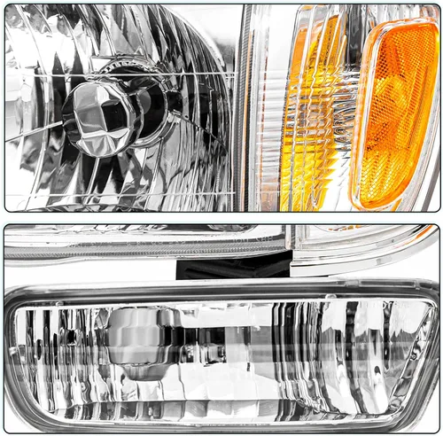 Miniatura 5 de TUSDAR Conjunto de faros delanteros para Toyota Tacoma 2001 2002 2003 2004 con luz de parachoques para el lado del conductor y del pasajero