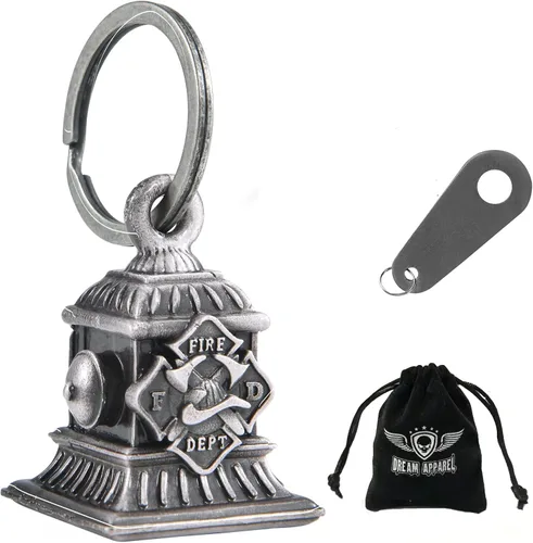 Miniatura 42 de Dream Apparel Campanas de motocicleta para motociclistas, accesorios de campanas pesadas y llavero para la suerte Viaja para vivir