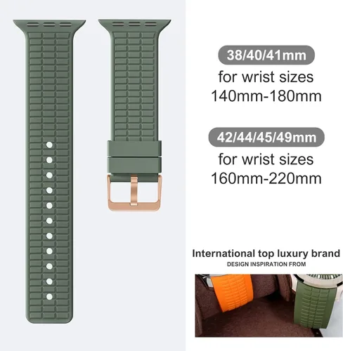 Miniatura 4 de Bandiction Paquete de 2 correas de nailon resistentes compatibles con Apple Watch Ultra Band de 1.929 in 1.772 in 1.732 in 1.654 in, correas anchas