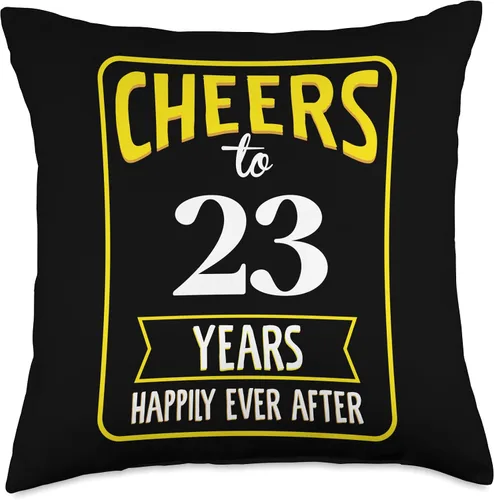 Miniatura 4 de Cheers to 23 years happily ever after Throw Pillow