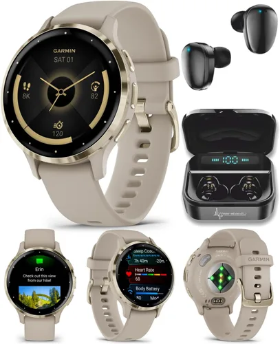 Miniatura 11 de Reloj inteligente Garmin Venu 3 GPS con pantalla AMOLED de 45 mm, características avanzadas de salud y fitness, hasta 14 días de batería, modo