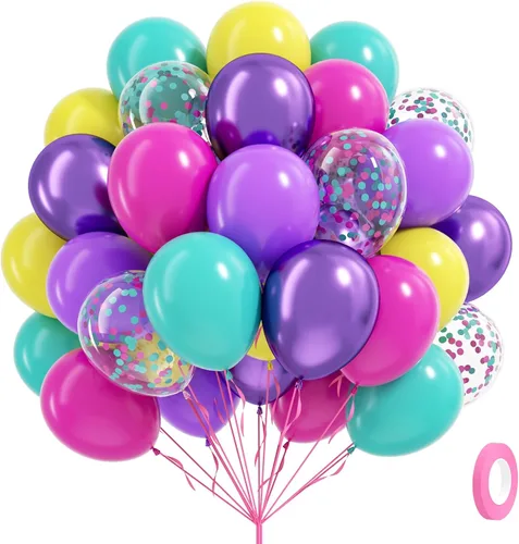 Miniatura 16 de 60 globos rojos y blancos de 12 pulgadas con globos de confeti blanco y rojo para boda, compromiso, Navidad, día de San Valentín, cumpleaños, Rojo