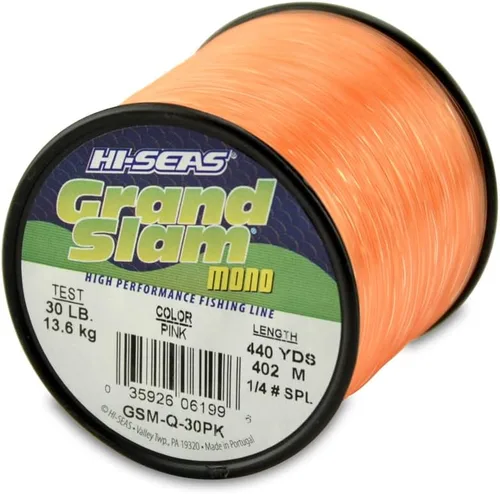 Miniatura 20 de HI-SEAS Línea de pesca de monofilamento Grand Slam - Fuerte y resistente a la abrasión en transparente, rosa, verde, azul humo, amarillo Azul ahumado