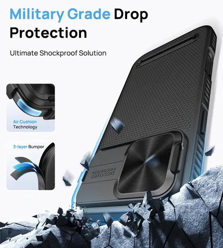 Miniatura 8 de BXYJY Funda para iPhone 16 Pro Max con correa y soporte, cordón cruzado para teléfono para mujeres y hombres, magnética, cubierta de cámara