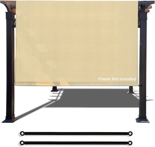 Alion Home Funda universal transpirable para pérgola – Toldo de repuesto para pérgola – Cubierta de parasol ajustable para exteriores con varillas