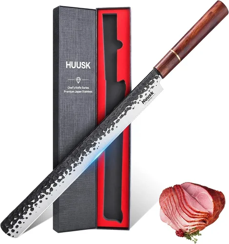 Miniatura 12 de Huusk Juego de Cuchillos de Cocina Japonés - 3 piezas Cuchillo de Damasco VG10 forjado a mano, Cuchillo para deshuesar para cortar carne, Cuchillos