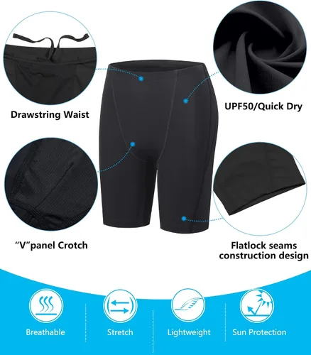 Miniatura 60 de Traje de baño deportivo competitivo para hombre, traje de entrenamiento de resistencia de carreras, pantalones cortos de natación de secado rápido