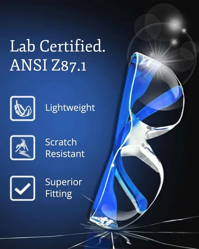 Miniatura 2 de Aqulius 24 gafas de seguridad a granel para hombres y mujeres, con certificación ANSI Z78.1, resistentes a los arañazos y a los impactos, gafas