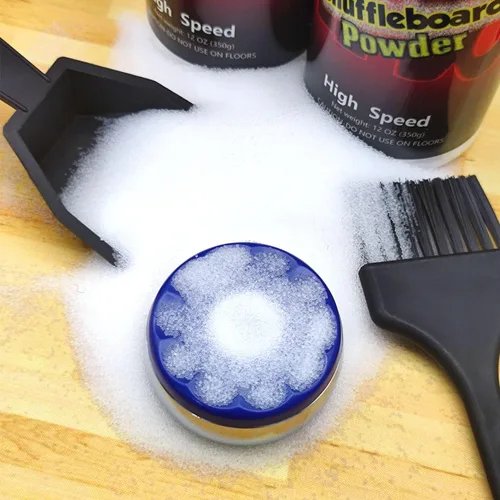 Miniatura 6 de Shuffleboard Sand Wax, juego de polvo de tejo de alta velocidad, juego de 2 latas de sal de tejo con mini cepillo