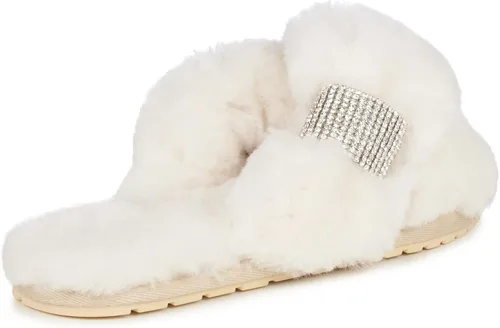 Miniatura 4 de EMU Australia Mayberry Crystal - Pantuflas de piel de oveja para mujer, talla 6, Natural